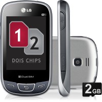 Celular LG T515 Dual Chip Touch Screen, Câmera 2MP, Wi-Fi, Bluetooth, Cartão 2GB